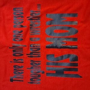 Red t shirt for mom of a wrestler